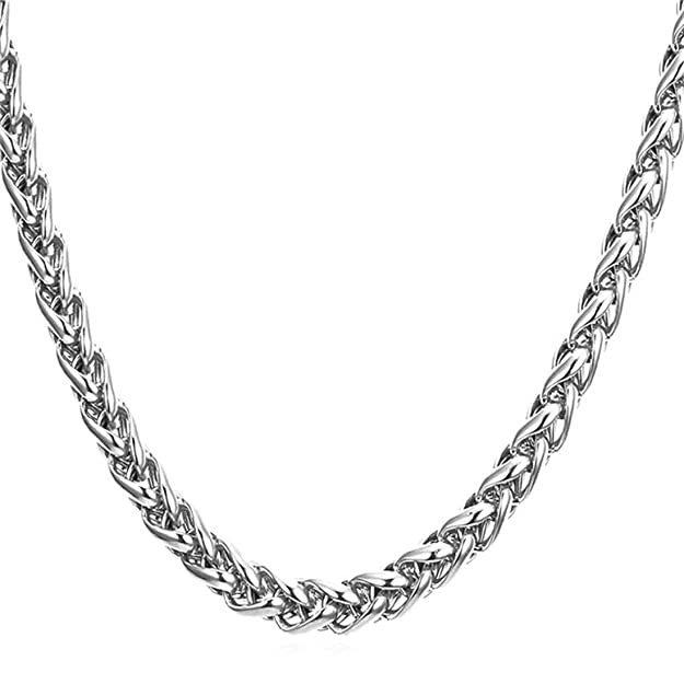 Men’s silver necklace woven model SM-1020 - Golden Mart Business Group