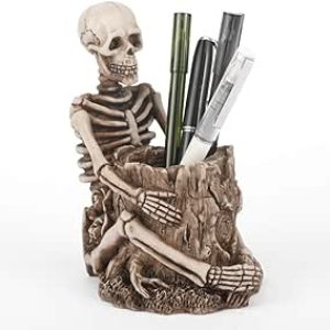 Halloween skeleton pen holder
