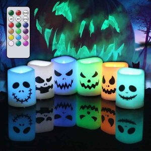 Flammenlose LED-Kerze für Halloween